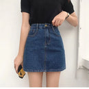 Saia Jeans Feminina Mini com Cintura Alta - Sexy Y2K Verão