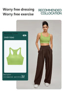 High Waist Wide Leg Yoga Pants for Women Straight Loose Casual Trousers Breathable Lightweight Sports Pants for Spring Summer