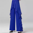 Dance Wide Leg Pants Women's High Waist Pants Lotus Leaf Side Wild Dangling Feel Training Pants 2022 New Dance Female pants