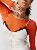 Women Lace Pullover TopS Retro Long Sleeve Round Neck See Through Solid Color Fitted T-Shirts Casual Blouse Streetwear Y2K 2000s