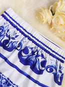 Women Skirt Long Skirts A Line Print Floral High Waist Y2k Streetwear Maxi Casual Loose Pleated Elegant Beach Party Beach 2025