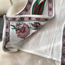 Vestê Feminino de Crochê com Bordado Floral e Decote V - Vintage Folk Tricô Primavera Outono