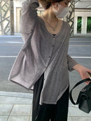 Women's Cardigan New V-neck Long Sleeved Female Shirt Female Jumpers Sun Protection Woman Top Spring Summer Knitted Cardigan