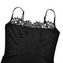 Vestido Mini Feminino Preto com Renda Floral e Alças Finas - Sexy Costas Abertas Slim Elegante Festa Clube