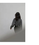 Women's Oversized Long Sleeve Blouse 2026 Summer New Arrival Tie Neck Shirt Loose Fit Office Elegant Fashion