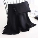High Waist Wide Leg Pants Women Summer Loose Thin Chiffon Five-Quarter Length Anti-Light Skirt Trendy Casual Trousers