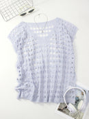 Women's Fashion Casual V-Neck Open-Shirt Design Top Elegant Hollow out Neck Design for Comfortable Wear