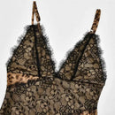 Vestido Maxi Feminino com Estampa de Leopardo e Alças - Sexy See Through Sem Manga Costas Abertas Praia Clube