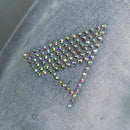 High waisted Jeans For Summer 2025 New Loose Elastic waist Hot pressed Diamond Pants Women's Casual Denim Trousers
