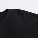 Ladies Elegant Asymmetric Lace Hem Black Blouse Chic O-neck Long Sleeve Loose T-shirt Tops 2026 New Spring Women's Blouse