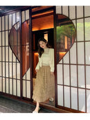 Elegant Multi-Layered Tulle Skirt Long Dress Women's Autumn Winter High Waist Cake Skirt Style Slimming Elegant Midi Skirt