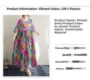 Boho Long Skirt Cotton Linen ort Sve round Ne fiti Flower plus Size Women Casual Summer Dr A-Line Skirt