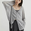 Women's Cardigan New V-neck Long Sleeved Female Shirt Female Jumpers Sun Protection Woman Top Spring Summer Knitted Cardigan