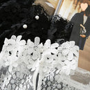 Sexy Women Lace Blouses Long Flared Sleeve High Collar Inner Wear Lace Shirt Base Tunic Top Perspective Vintage Bottom Blouse