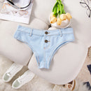 Short Jeans Feminino Mini com Cintura Baixa - Sexy Festa Balada