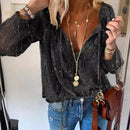 2026 Women's Fashion Solid Color Lace Long Sleeve Shirt Loose Slim Fit Versatile Elegant Office Commute Casual Pullover Blouse