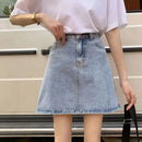 Saia Jeans Feminina Mini com Cintura Alta - Sexy Y2K Verão