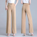 High Waist Wide Leg Pants Women Spring Autumn New Drop Feel Relaxed Straight Suit Pants Fashion Wild Casual Trousers White Black