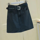 Zipper Women's Denim Skirt Wrap Tight Sexy with Pocket Midi Black Female Jeans Skirts High Waist Short Coquette Mini Vintage Y2k