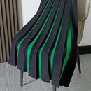 Elegant High Waist Panel Versatile Pleated Skirt Spring and Autumn Retro Fashion Stripe Mini Knitted Skirt Women's Mixed Color
