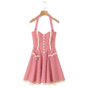 Vestido Feminino Branco com Renda Bordada e Halter - Sem Manga Costas Abertas Sexy Linha A Festa 2025