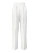Women's High Waist Dress Pants - Flowy Straight Leg Trousers, Minimalist Office Tailored Pants