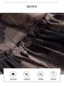 Women Floral Print Tiered Midi Skirt Elastic High Waist Pocketed Ruffle Hem Casual Boho Long Skirt