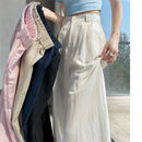 Cotton and Linen Women's Wide Leg Full Pants High Waist Summer Female Elegant Minimalism Straight Loose Trousers 2026 Autumn