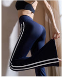 Women Yoga Flare Leggings Fitness Push Up High Waist Wide Leg Pants Gym Elastic Tights Exercise Sport Pants Bell Bottomed