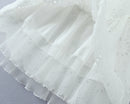 Vestido Feminino Branco com Renda Bordada e Halter - Sem Manga Costas Abertas Sexy Linha A Festa 2025