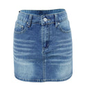 Vintage Denim Mini Skirts for Women Summer Fashion High Waist Straigth Short Faldas Casual Streetwear Classic Jean Skirt