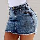 2025 Mini Skirt Women's Wash Mini Female Short Skirts Summer Women's Sexy Denim Skirt Skirts for Women Knee Length Casual