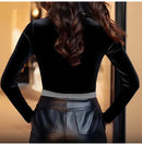 Elegant Long Sleeve Loose Blouse Women 2025 Autumn Winter Ladies Tops Casual