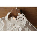 Sexy Women Lace Blouses Long Flared Sleeve High Collar Inner Wear Lace Shirt Base Tunic Top Perspective Vintage Bottom Blouse