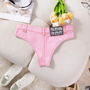 Short Jeans Feminino Mini com Cintura Baixa - Sexy Festa Balada