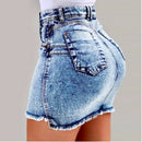 2025 Mini Skirt Women's Wash Mini Female Short Skirts Summer Women's Sexy Denim Skirt Skirts for Women Knee Length Casual
