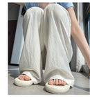 Cotton and Linen Women's Wide Leg Full Pants High Waist Summer Female Elegant Minimalism Straight Loose Trousers 2026 Autumn