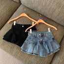 Girls Denim Skirt Summer Stretch Casual Mini Skirt for Big Kids Age 7–14 Fashionable Kids Party School Wear New Arrival 2026
