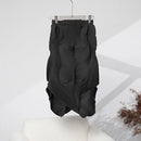 Miyake Pleated Solid Color Semi-skirt 2025 Summer New Irregular Pleated Half-body Skirt Women's Mid-length Bud Skirt