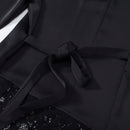 Lace Patchwork Women Blouse Long Sleeve O-neck Solid Belt Female Casual Tops Asymmetric Hem Elegant Office Ladies Streetwear