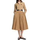 Conjunto Feminino 2 Peças com Camisa e Saia Plissada com Bordado - Casual Escritório