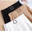 White Pants Women Elastic High-waisted Haren Pants Fashion Wild Professional Suit Pants Office Ladies Trousers Black Khaki Pants