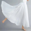 Boho Beach Women's Skirt - Linen Cotton Blend Elastic Waist Long Pleated Maxi, Vintage Summer Casual Skirt Faldas Saia