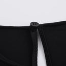Ladies Elegant Asymmetric Lace Hem Black Blouse Chic O-neck Long Sleeve Loose T-shirt Tops 2026 New Spring Women's Blouse