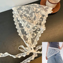 2025 HOT SALE! Y2K Women Lace Tulle Bandage Skirt Stacked Lace Half Skirt Layering Small Butt Curtain Flower Triangle Hair Scarf