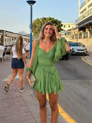 Vestido Longo Feminino com Manga Longa em Mesh e Renda - Sexy Praia Férias 2025