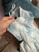 Vestido Mini Feminino Floral com Costas Abertas e Alças - Sexy Romântico Sem Manga Férias Verão