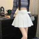 Pleated Mini Skirts Women High Waisted Aesthetic Preppy All-match Summer Kawaii Clothes Cute Korean Fashion Мини Юбки Girls Pure