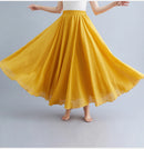 Boho Cotton Linen Beach Long Skirt Women Vintage Casual Solid A-line High Waist Dance Floor-Length Maxi Skirt Spring Summer New