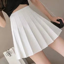 Women Pleated Skirt High Waist  A-Line Mini Skirt School Girl JK Uniform Skirt Skater Skirt Tennis Skirt White Plus Size